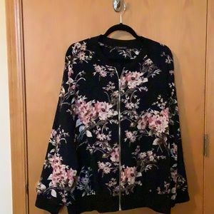 Floral bomber jacket